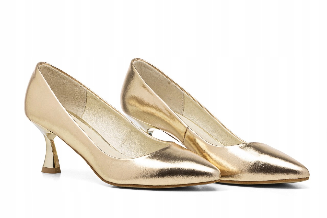 Nízké zlaté taneční lodičky Anna 36