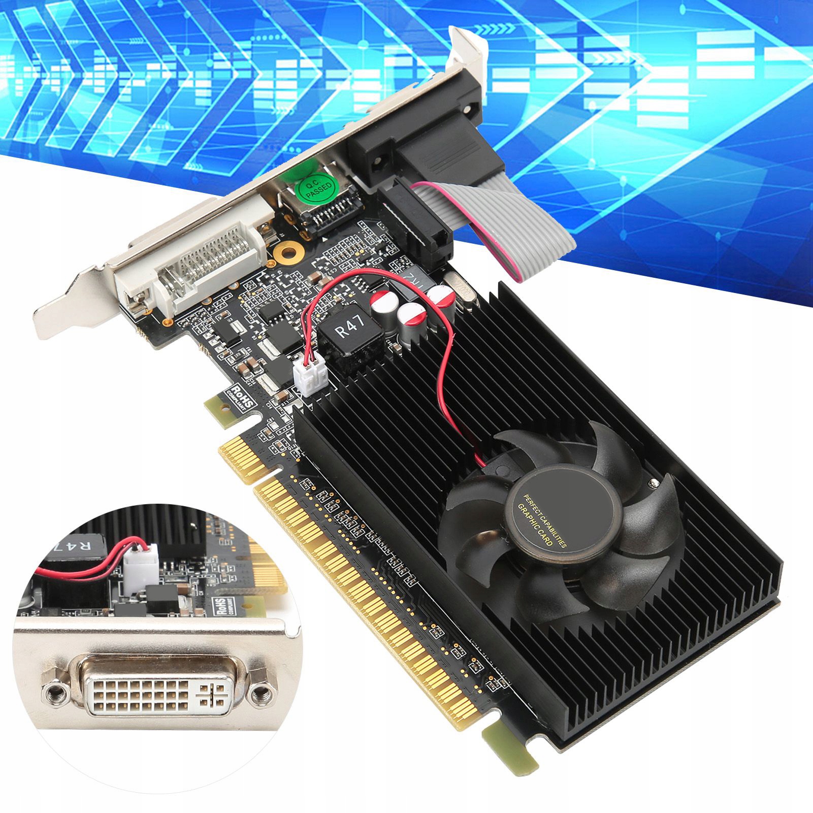 GT730 Grafická karta 2 Gb 64bit DDR3 Pci-e 3D Api DirectX 11