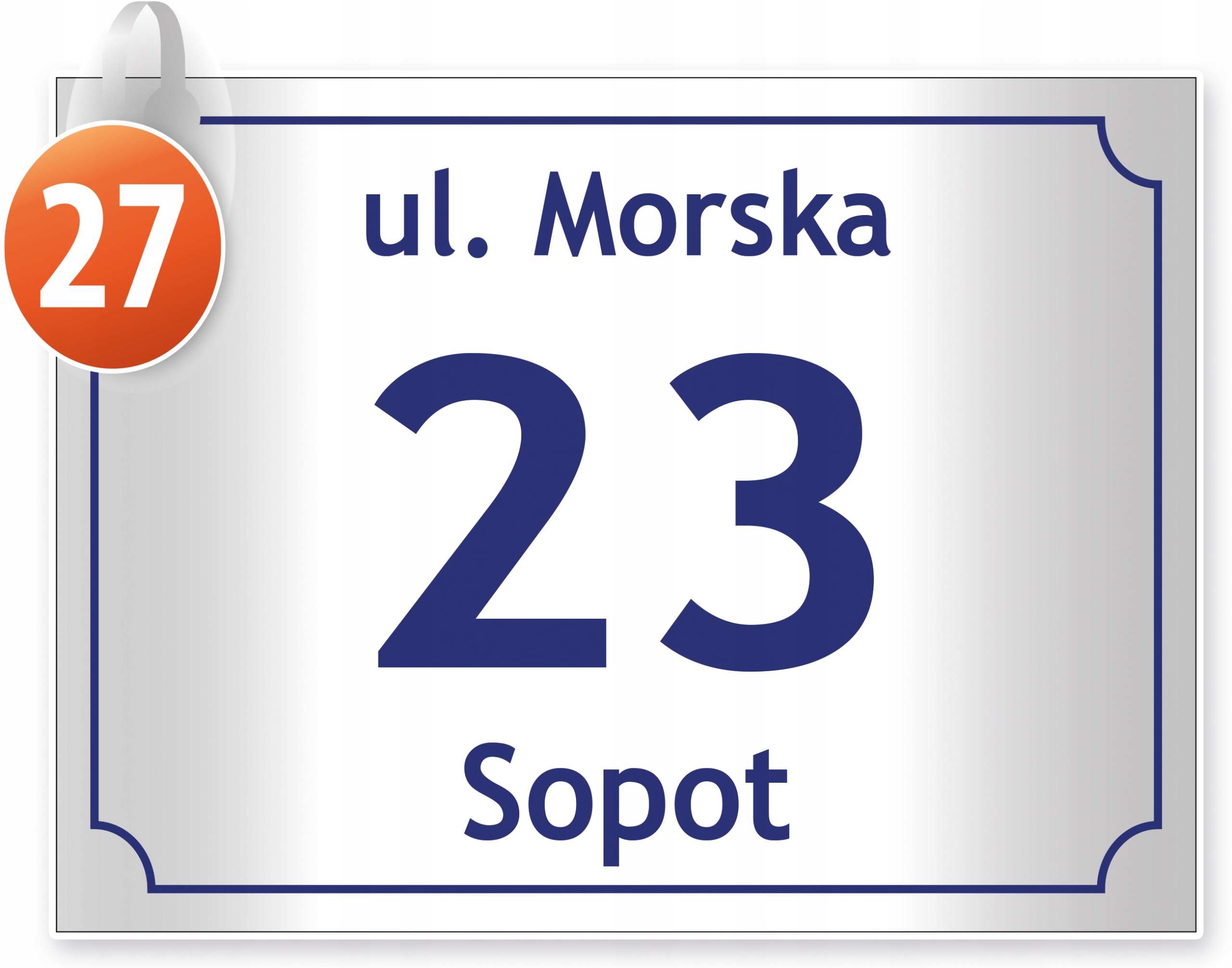 TABLICZKA ADRESOWA z numerem domu tablica 40x30 cm Kod producenta 40x30_ADR_27
