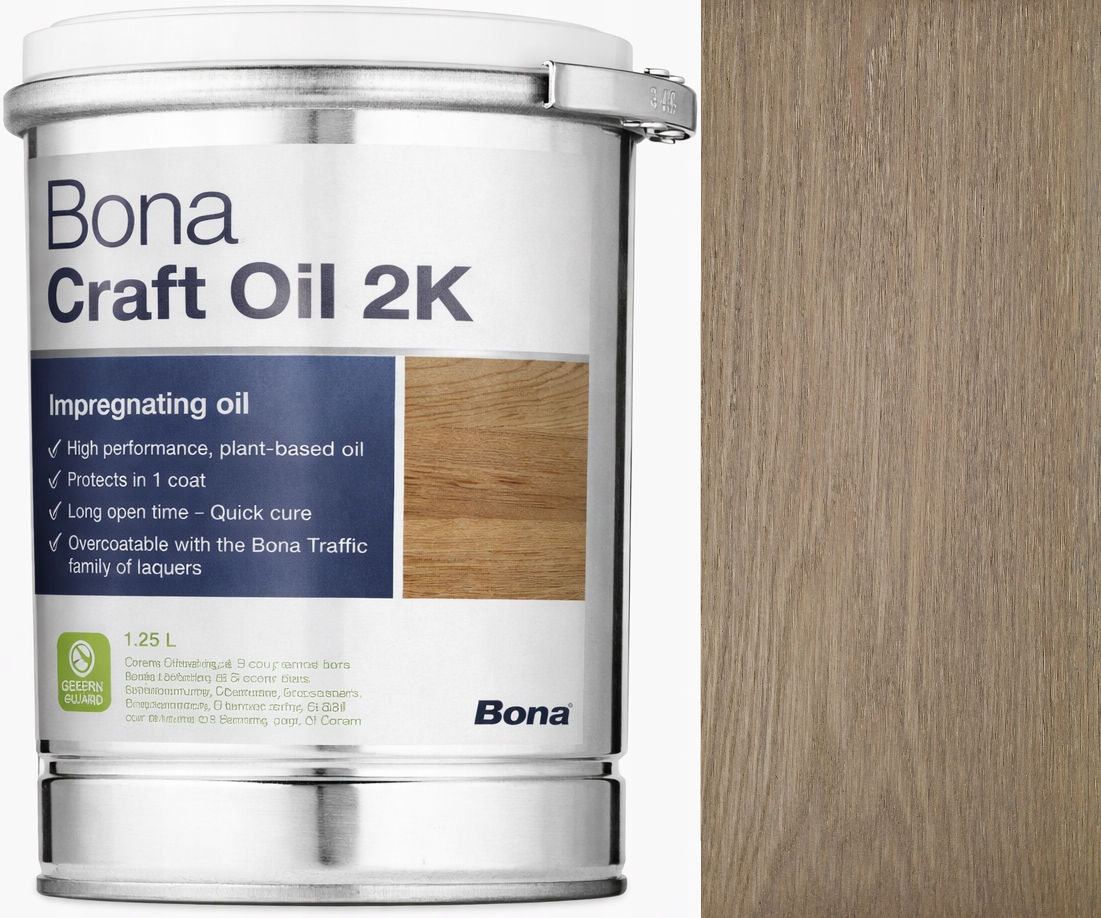 Bona Craft Oil 2K Light Grey Světle šedý 1,25 l olej na dřevo a parkety