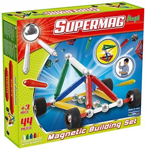 Klocki Magnetyczne - Supermag Maxi Koła - 44 elementy