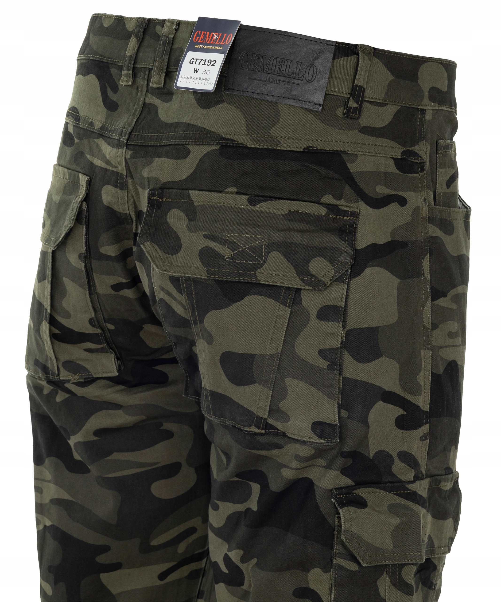 spodnie BOJÓWKI MORO BAWEŁNIANE ZIELONE GEMELLO W38 Marka inna