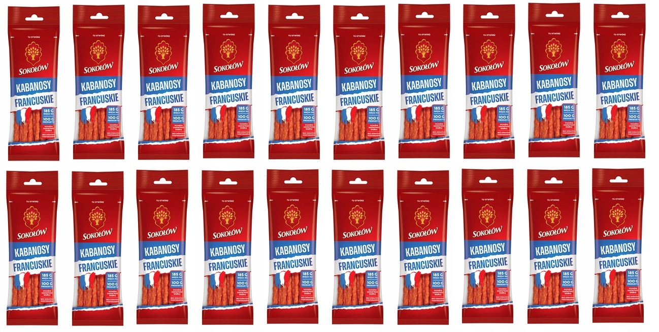Levně 20 x 100 g Sokołów Gold Francouzské kabanosy bez lepku Karton