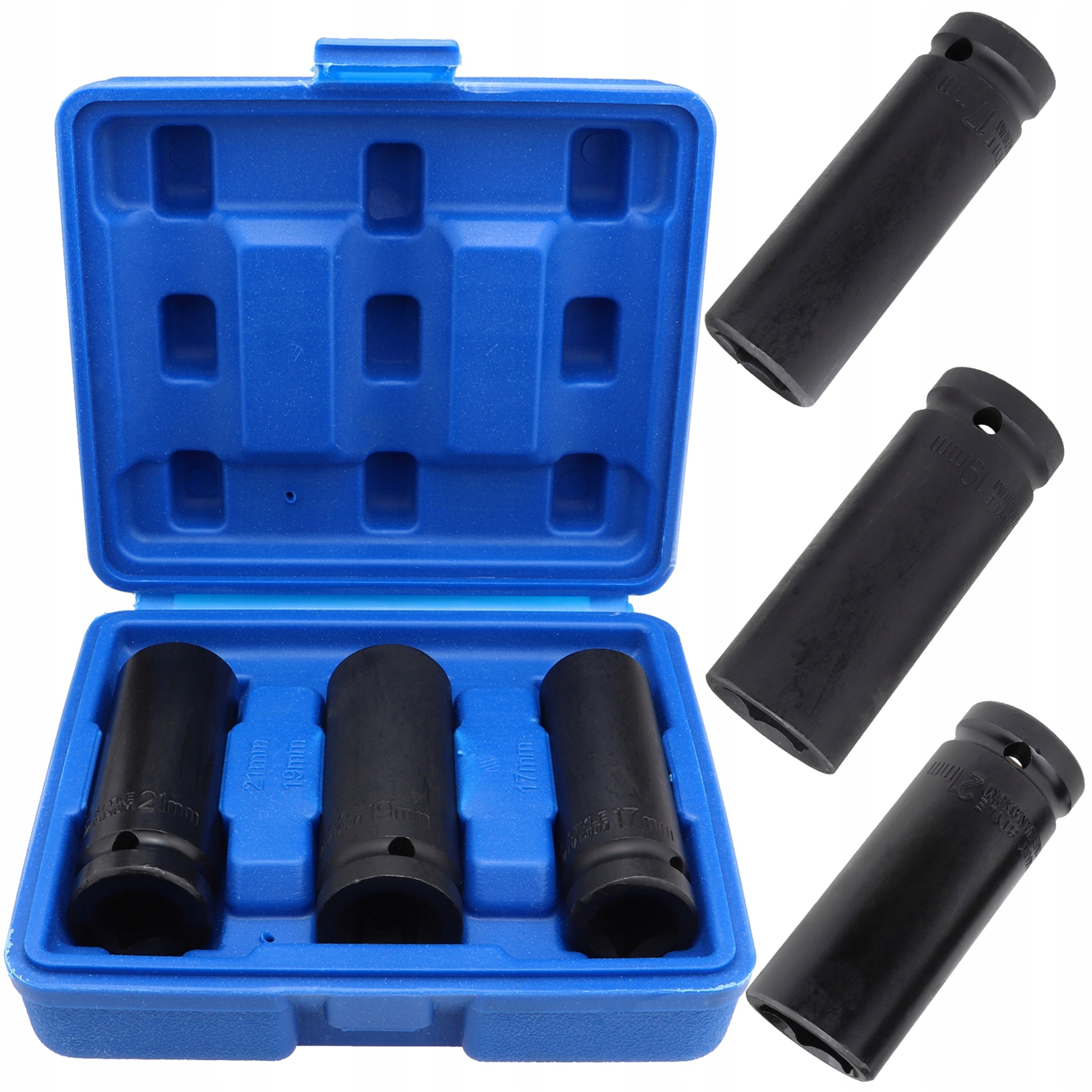 Nasadki Udarowe 1/2 Cala Do Klucz Pneumatyczny Warsztatu Mechanika 17 19 21