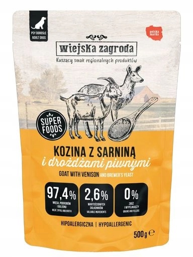 4x Wiejska Zagroda Sáček Kozina Srna 500 g