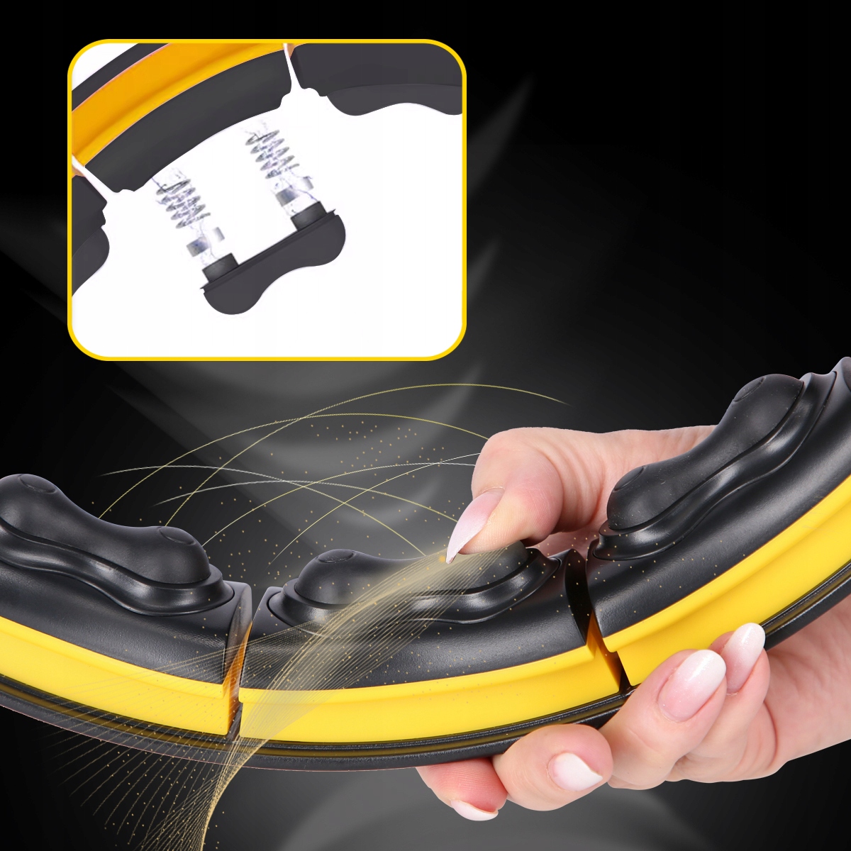 HULA HOP Z MATERIAŁU TPE Z MAGNESAMI I OBCIĄŻNIKIEM + LICZNIK HMS HHM21 Marka HMS