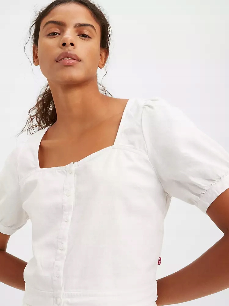 

M2959 Nowa Damska Lniana Krótka Bluzka Levi's L