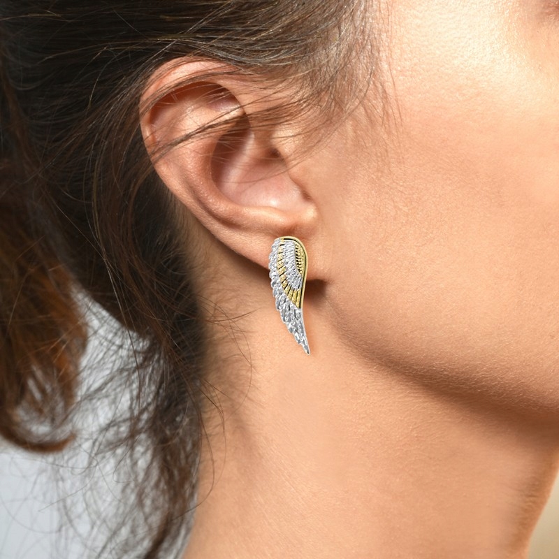 Złote kolczyki Skrzydła Anioła New Angel próba 585 Rodzaj Wyrób jubilerski