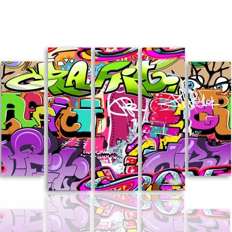 Foto 5dílný obraz na plátně Graffiti 250x120