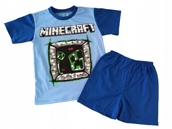

Piżama bawełniana krótki rękaw 140 Minecraft