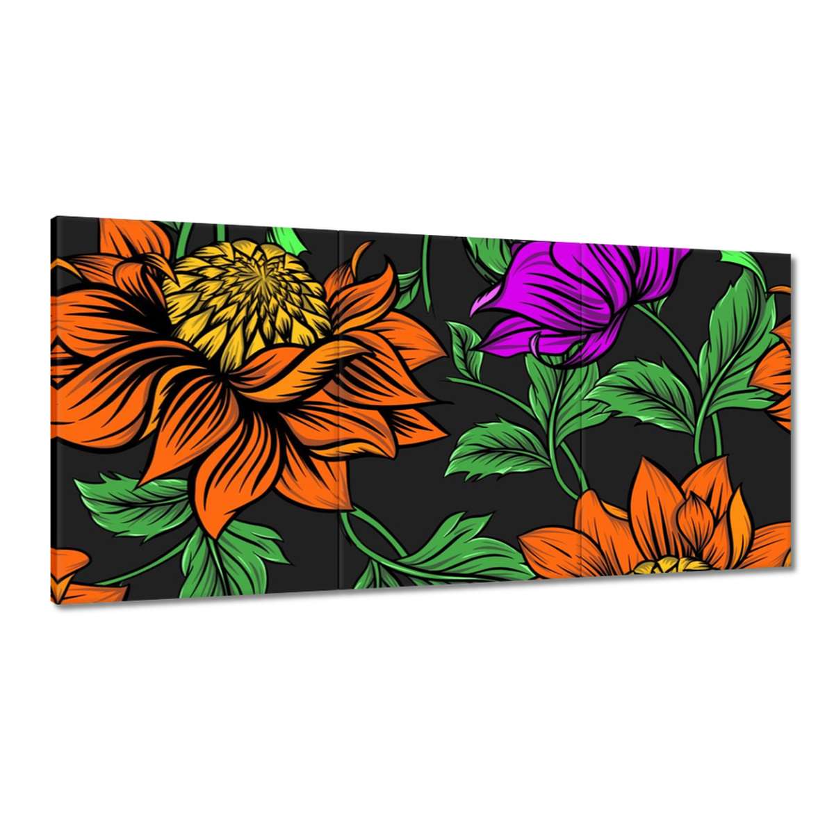 Obrazy 180x90 Kvety Listy