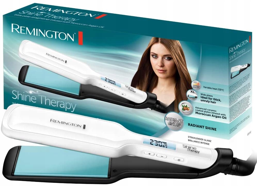 Žehlička na vlasy keramická Remington S8550 arganový olej LCD Pro puzdro