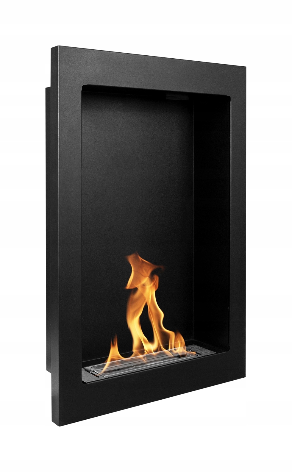 Závěsný Biokrb Vertikální Černý Strukturovaný Mat, Na Biopalivo, Bez Komínu