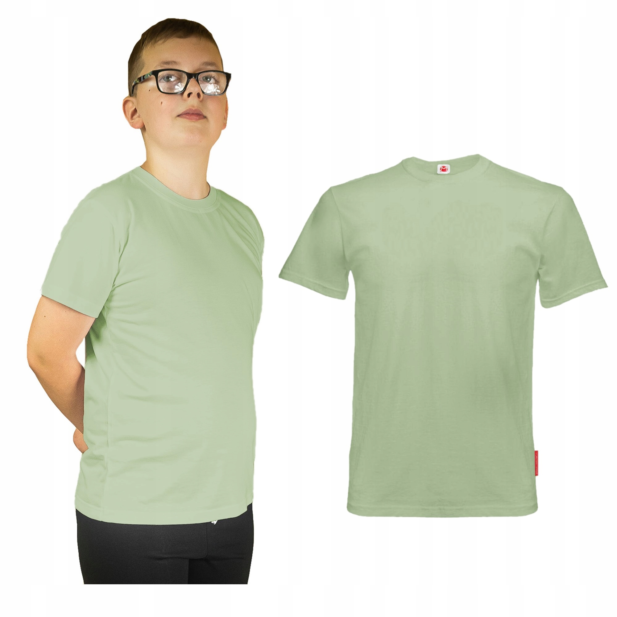 

Bluzka Krótki Rękaw Dziecięca Oliwka Bawełna 98 CM