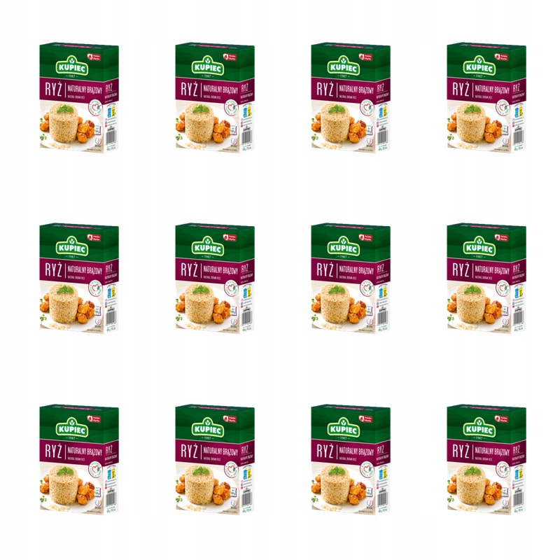 Kupiec Hnědá rýže přírodní v sáčcích 4x100 g X12