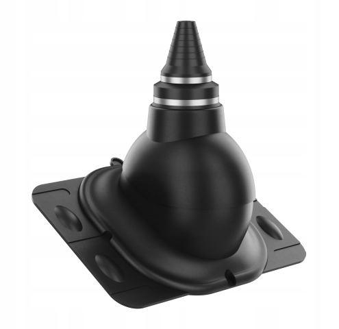 Anténní přechod, těsný průchod Univerzální Černý 9005