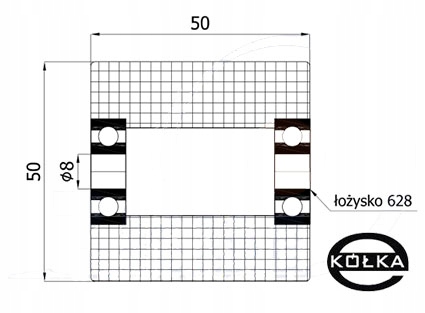 ROLKA DO PALECIAKA TWORZYWOWA 50x50 mm Marka Zabi