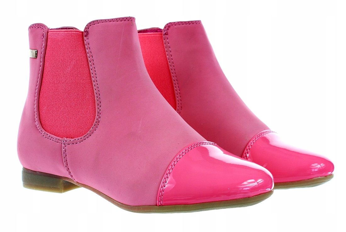 Botki Dziecięce Lakierowane Różowe Wsuwane 6331 rozmiar 32 Rozmiar (new) 32