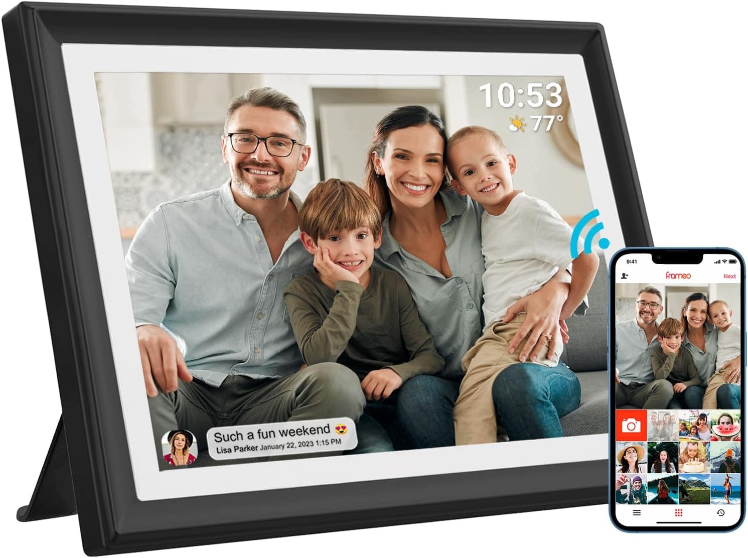Rámeček Fotorámeček Velký 15.6 Palců Frameo Dotykový 32GB Wifi