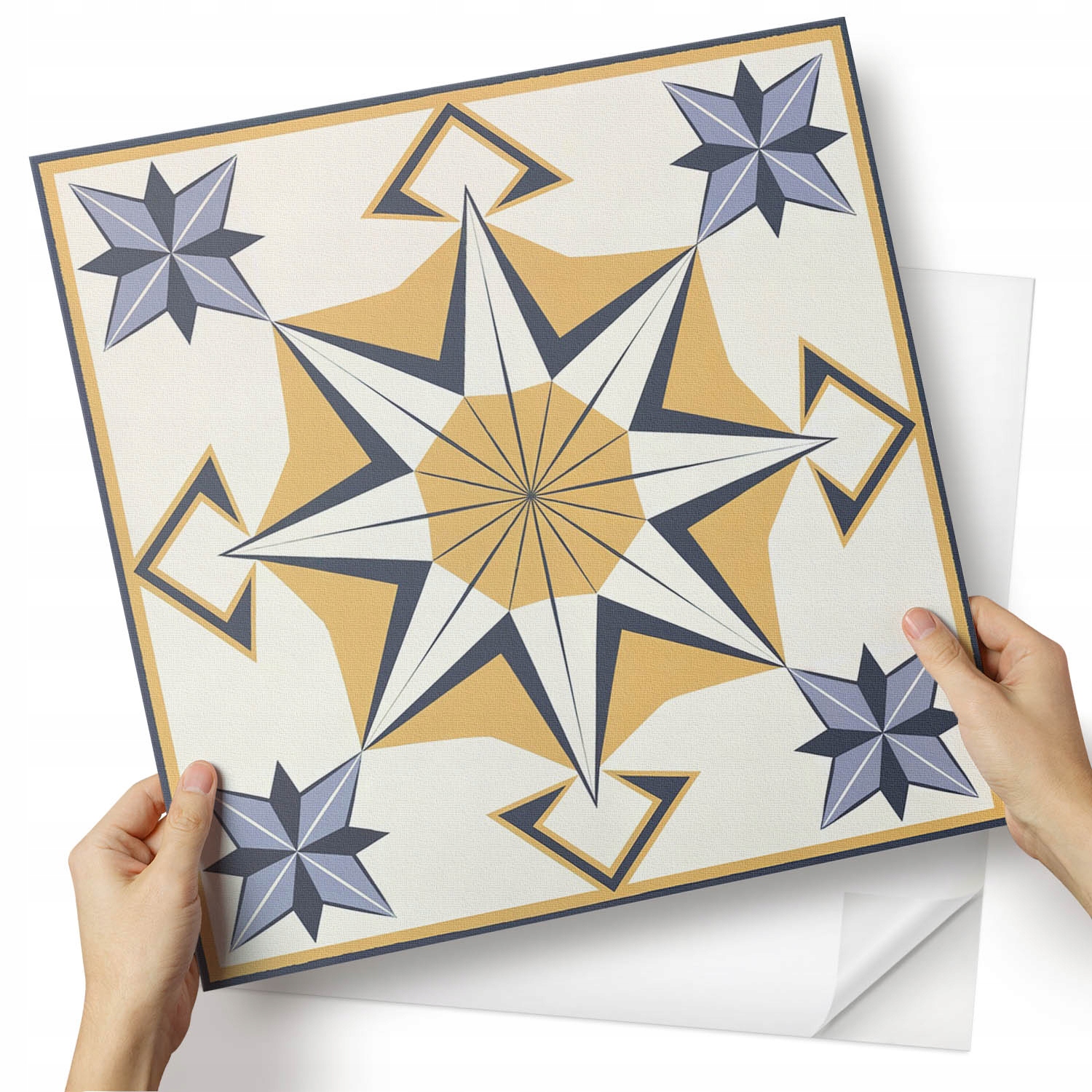Komplet panelů Vinyl Pvc Motiv kompasu s nočními hvězdami 4x50x50 cm