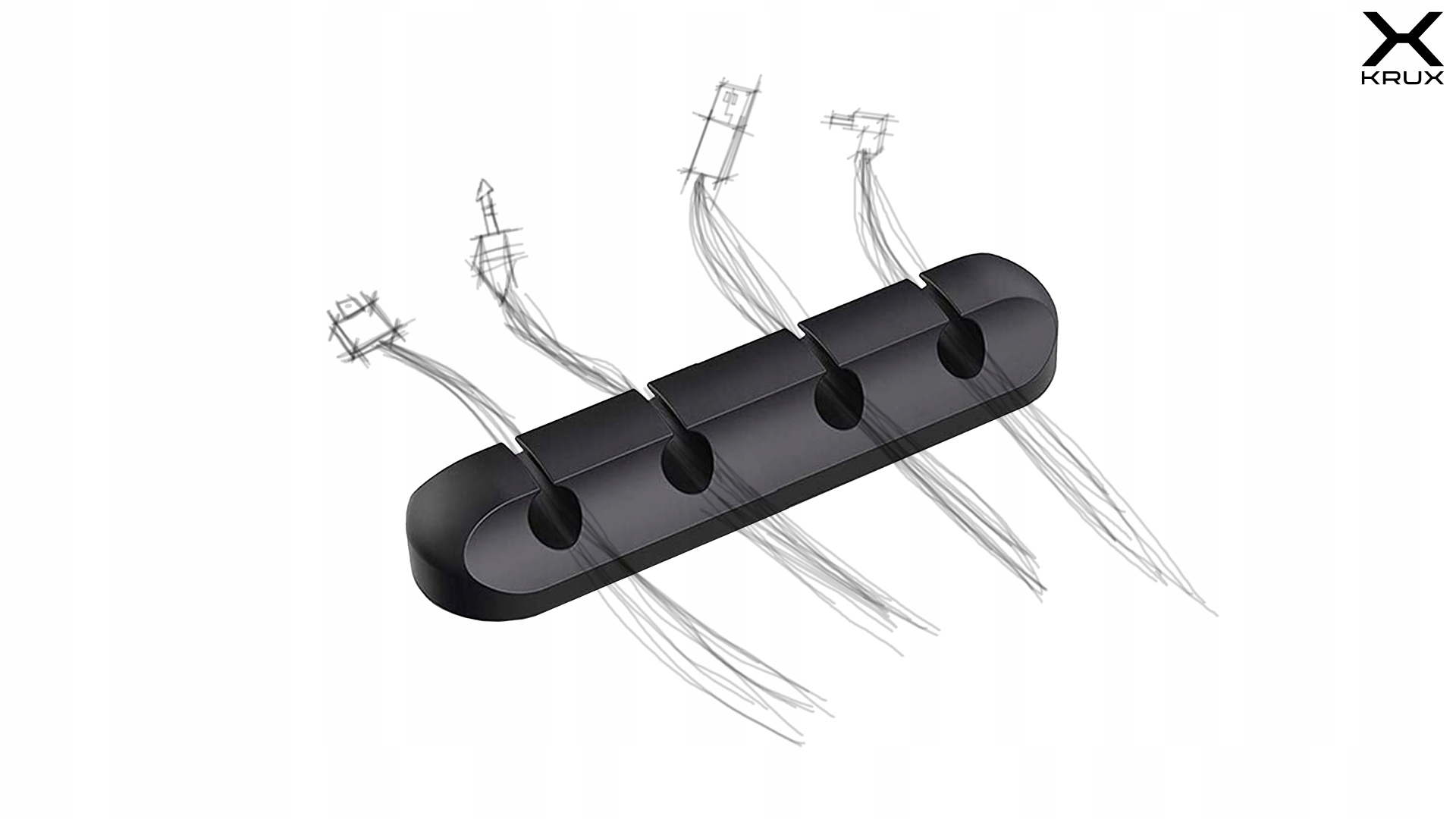

Samoprzylepny Organizer Na 4 Przewody Cable Holder