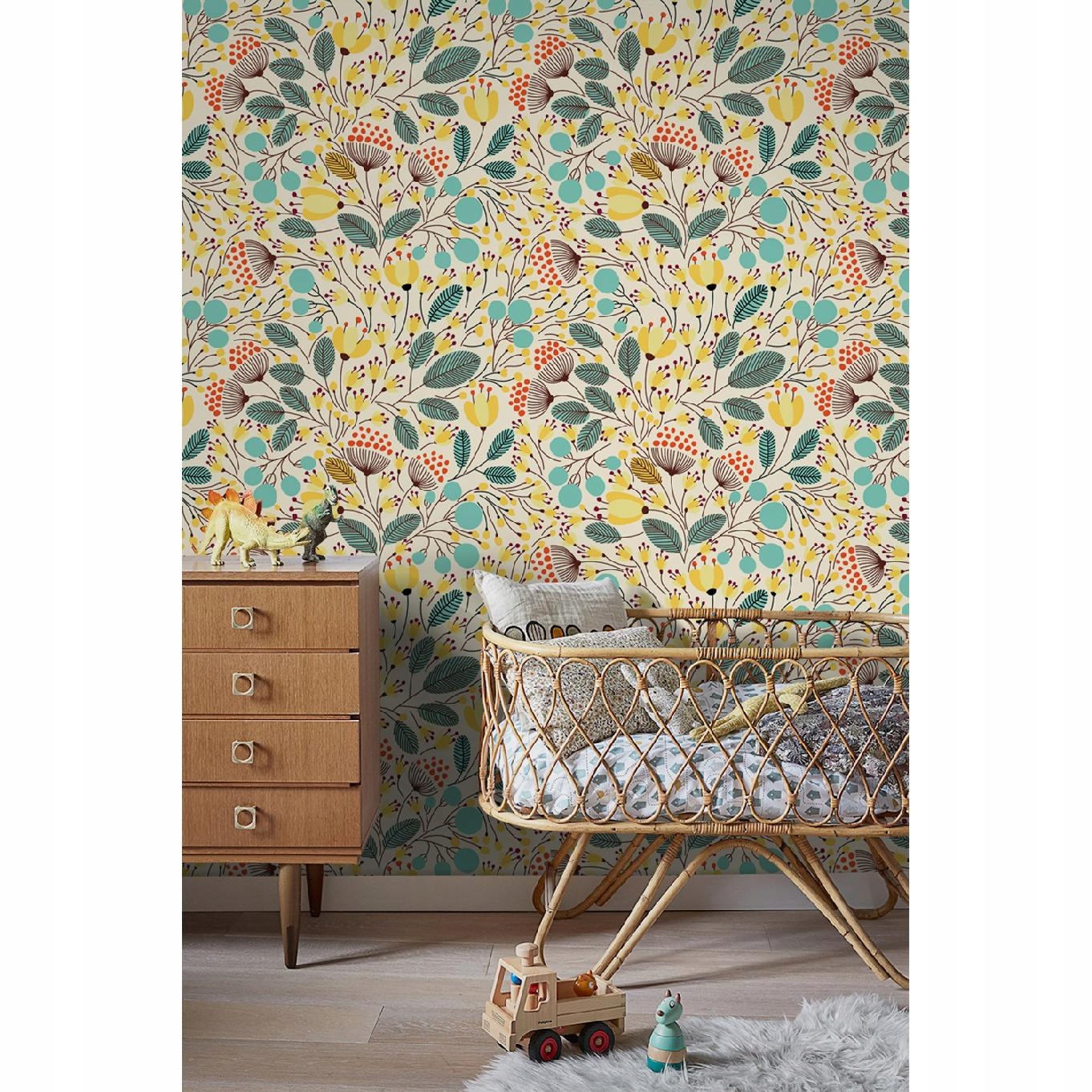 

Fototapeta Żółty wiosenny kwiatowy wzór 250x250 cm