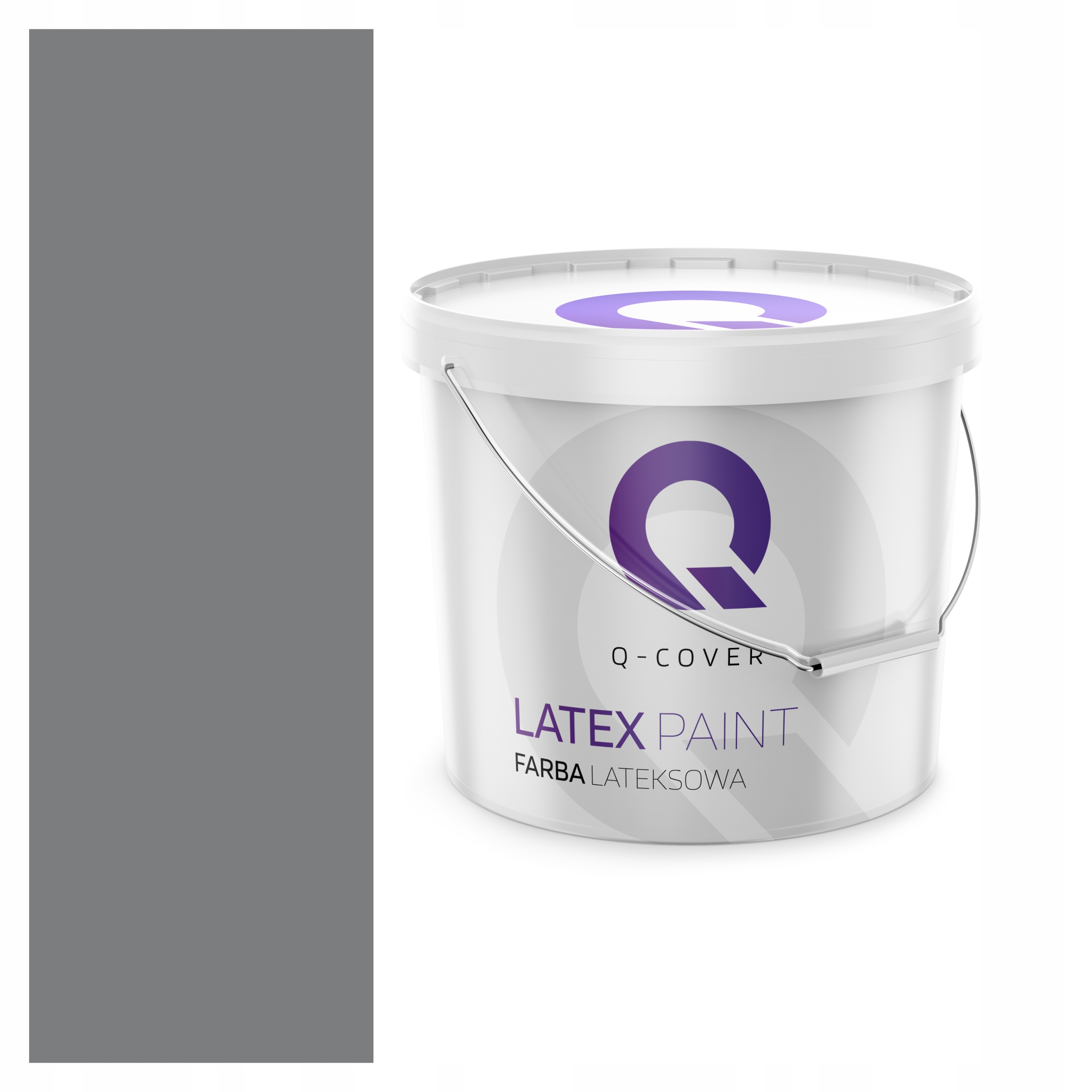 FARBA LATEKSOWA SZARA CIEMNA KOLOR SZARY CIEMNY 2L MATOWA