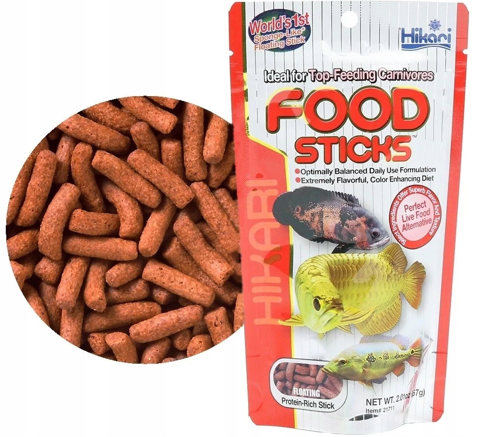 Hikari Food Sticks Krmivo Krmná Směs pro aróny, pro dravé ryby 250 g
