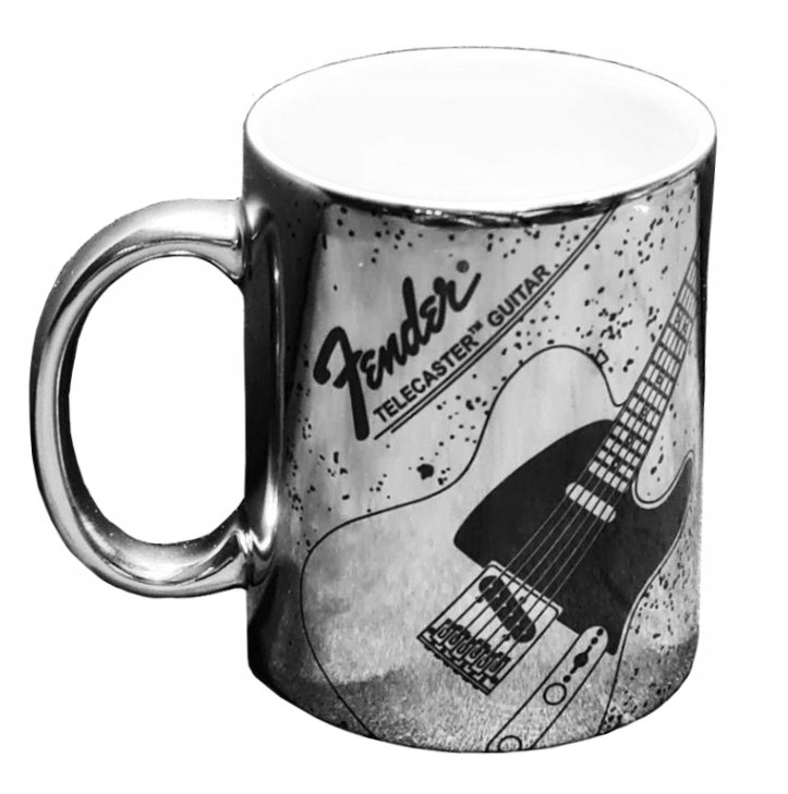 Kubek Ceramika Fender Gitara Gitary Metaliczny