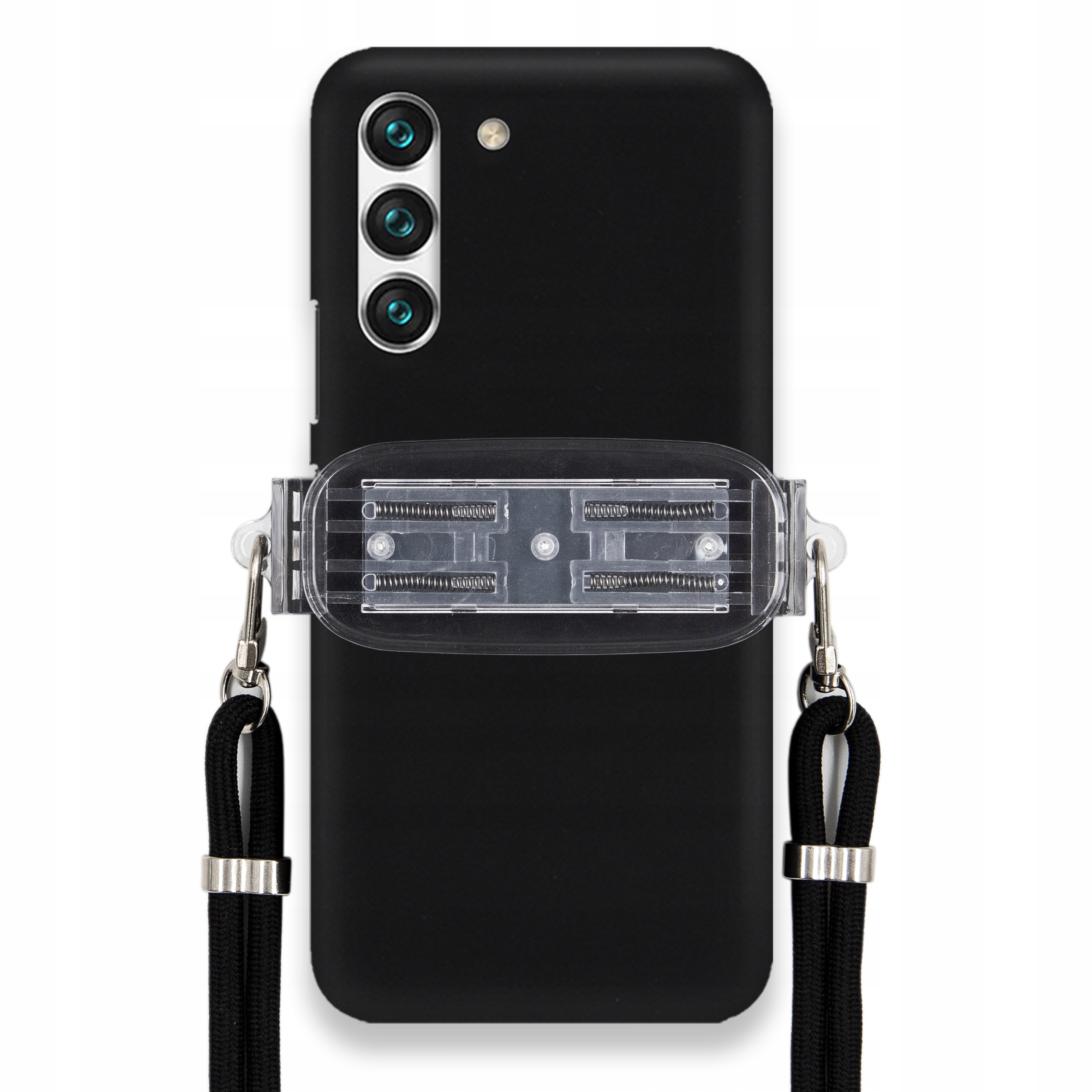 Puzdro Na Samsung S22 Smooth Case Ochrana Univerzálny Držiak Čierna Šnúrka