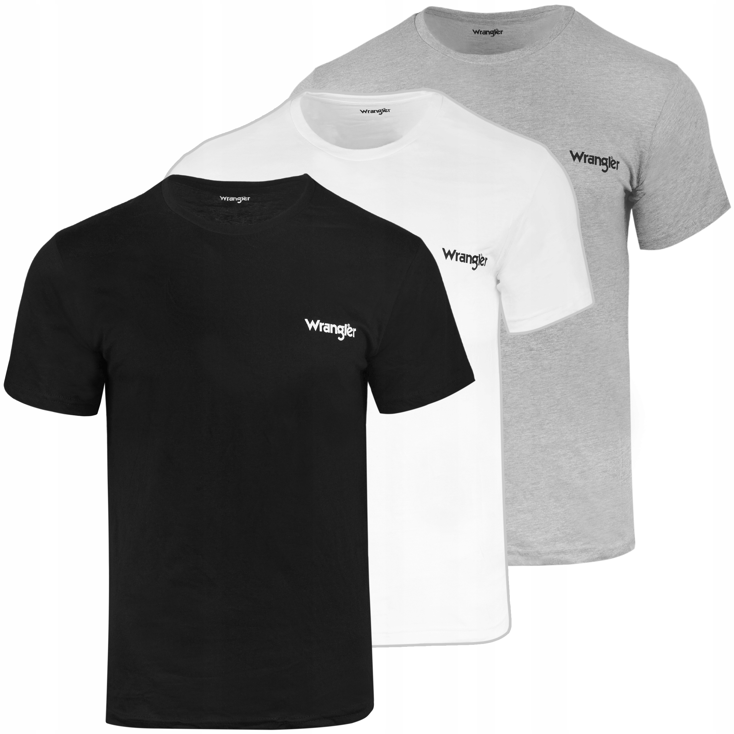 Wrangler Koszulka Męska T-shirt Basic Bawełniana 3 sztuki Rozmiar L Rozmiar L