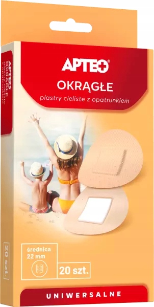 

Apteo Plastry okrągłe cieliste 22mm 20 sztuk