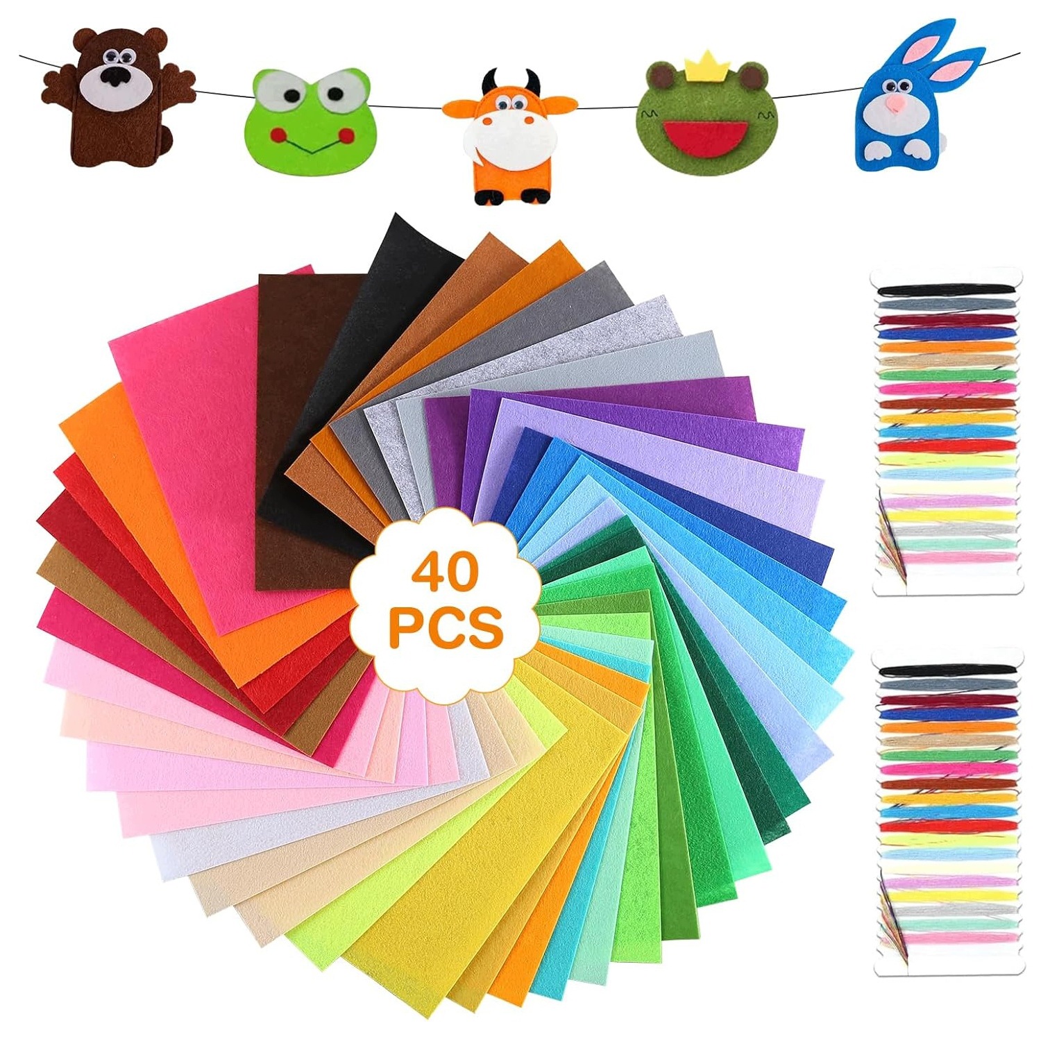 Plst Dekorativní Kreativní MIX Barev 30X20 CM 1 MM 80 Kusů