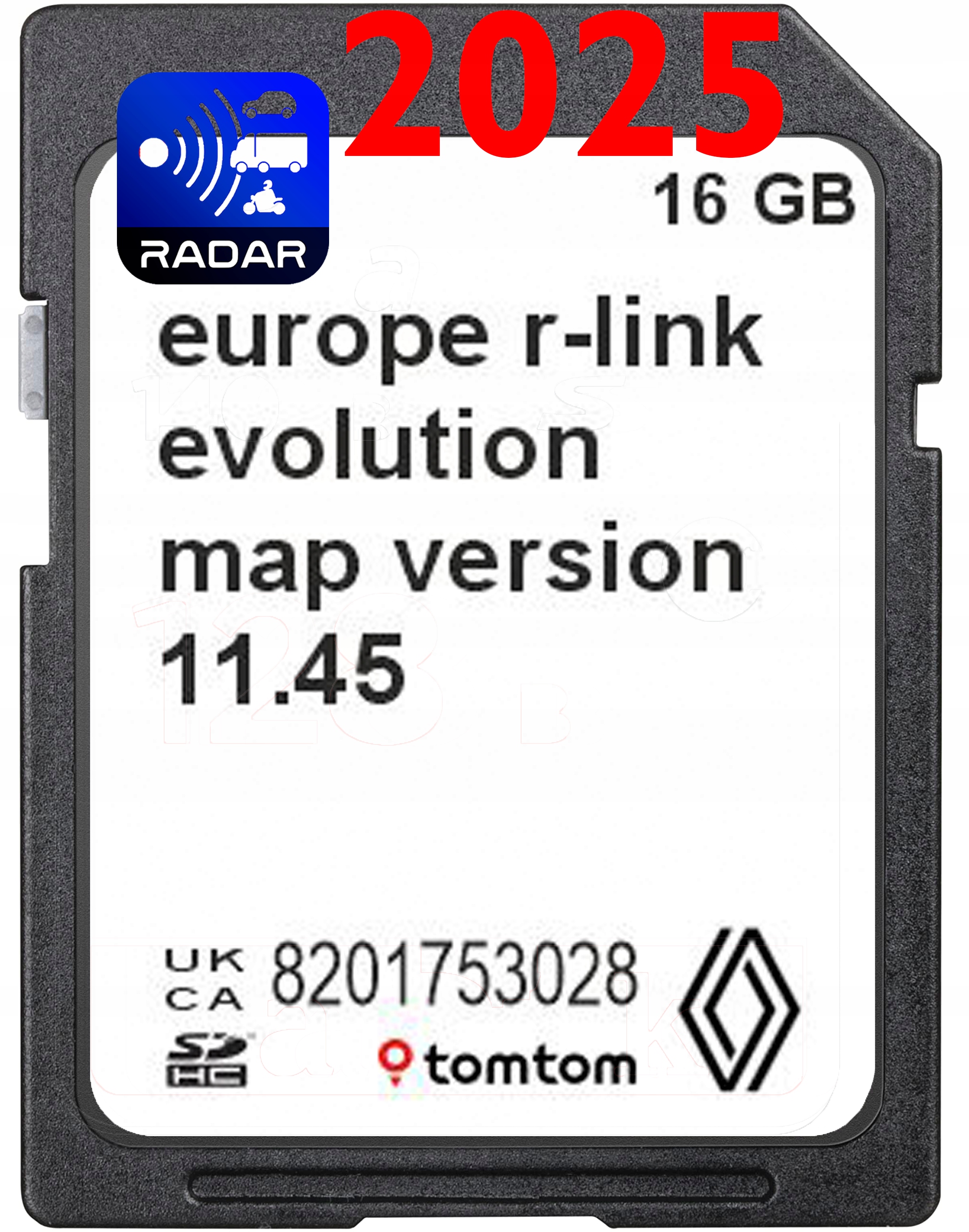Mapa Karta Renault R-link Tomtom Evolution Live 2025/2026 11.45 Eu Radary