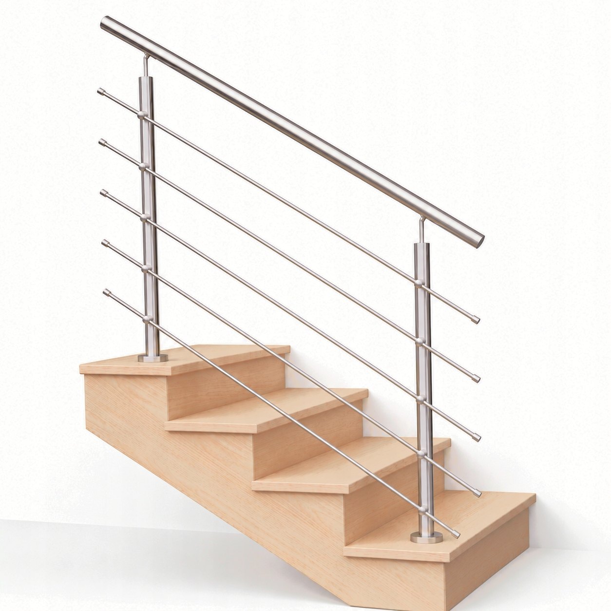Zábrana Na Schody Balkonová Zábradlie 100CM, Ø42,4/5x Ø12MM, Brus