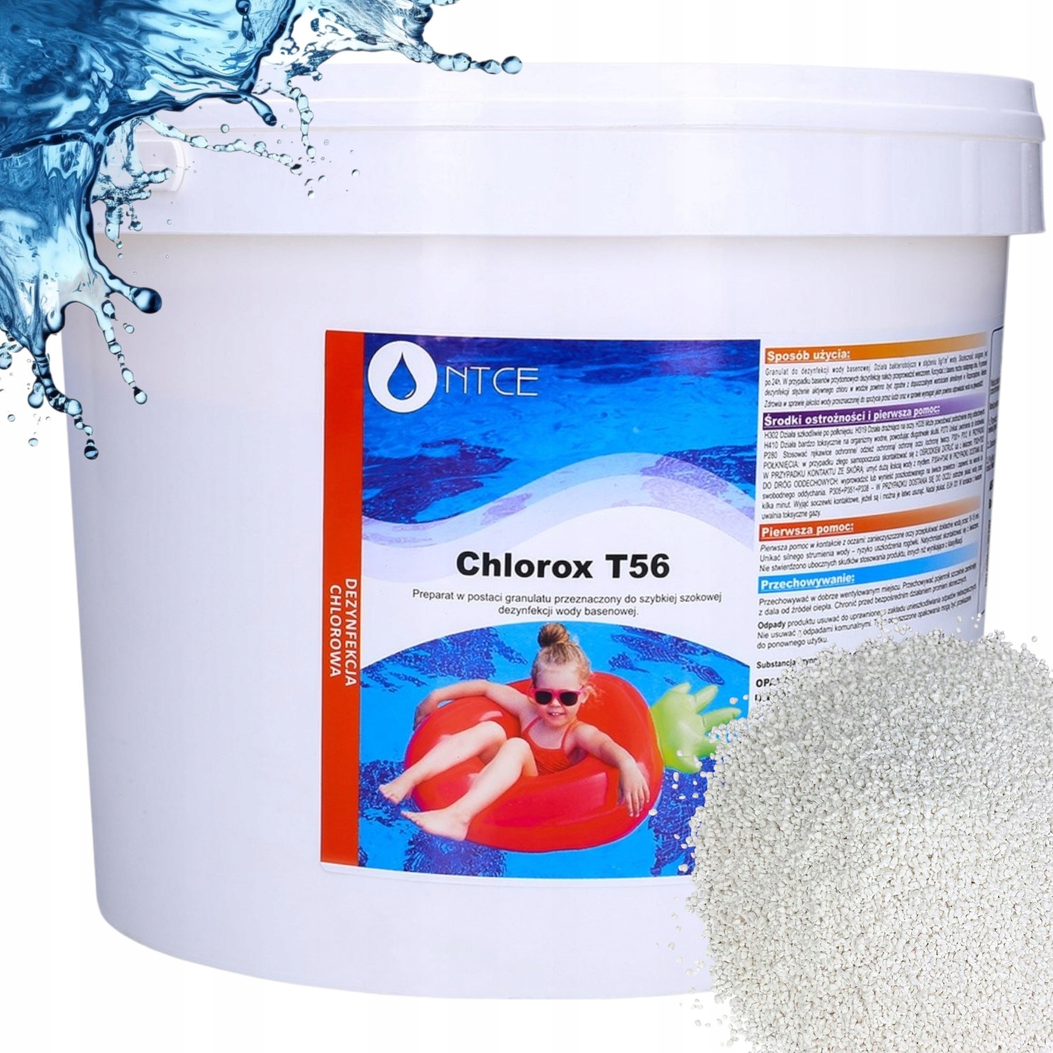 Chlor Szok do Basenu Jacuzzi 5kg Granulat Dezynfekcja Chemia Basenowa