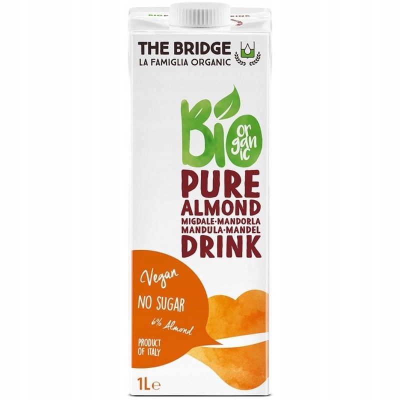 The Bridge Napój migdałowy 6% bez dodatku cukru, bez glutenu 1 l