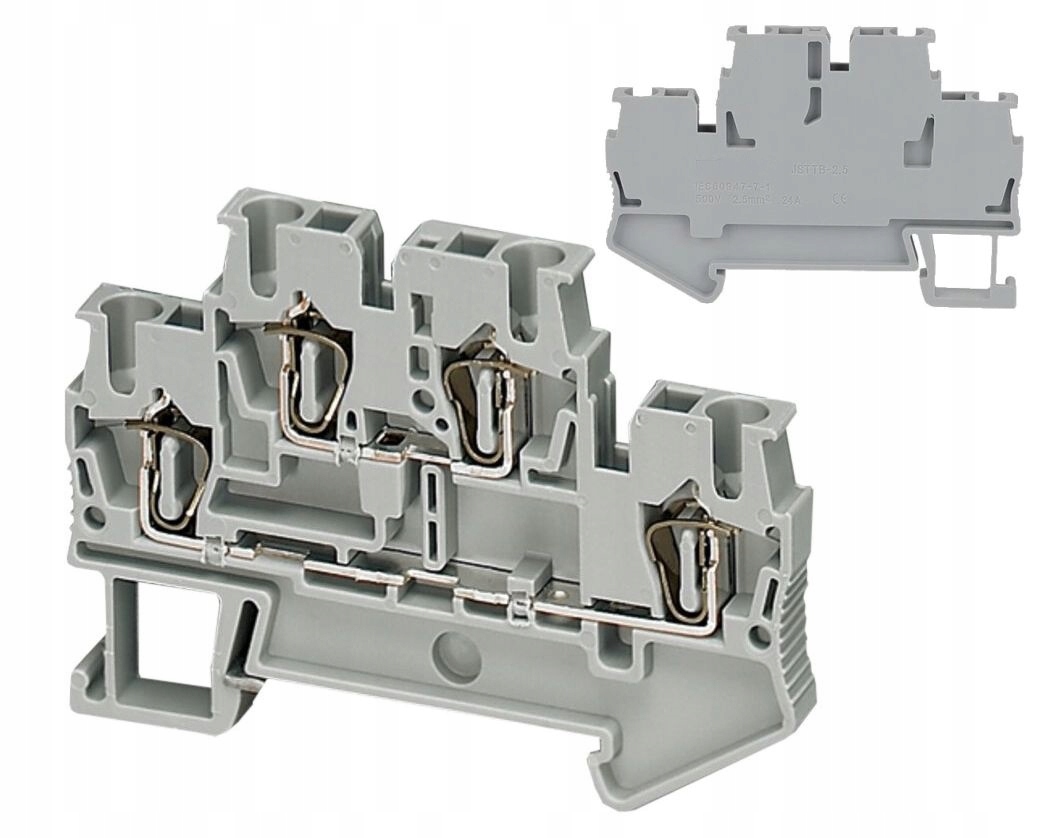 ZŁĄCZKA SZYNOWA PRZELOTOWA 2 PIĘTROWA SPRĘŻYNOWA ZS NA DIN