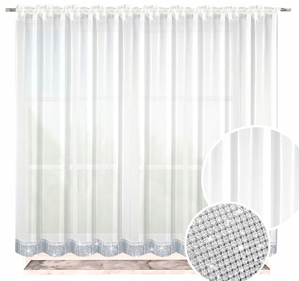 

Firany Cyrkonie Firana 170x400 cm Firanki gotowe