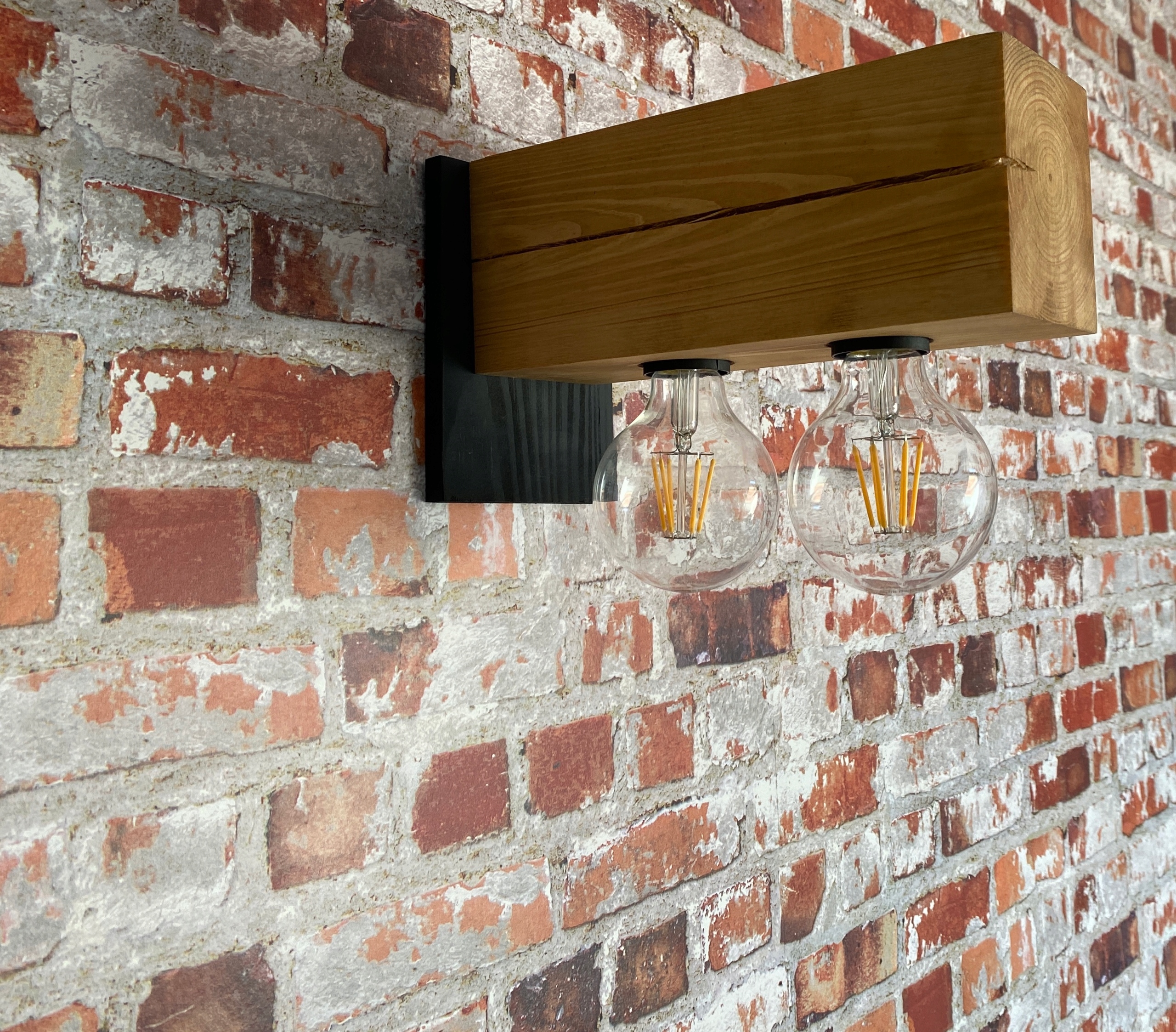 Kinkiet drewniany lampa loft scienna Skandynawski Marka inna