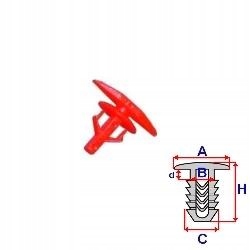 SPINKA USZCZELKI DRZWI HONDA 10 SZT