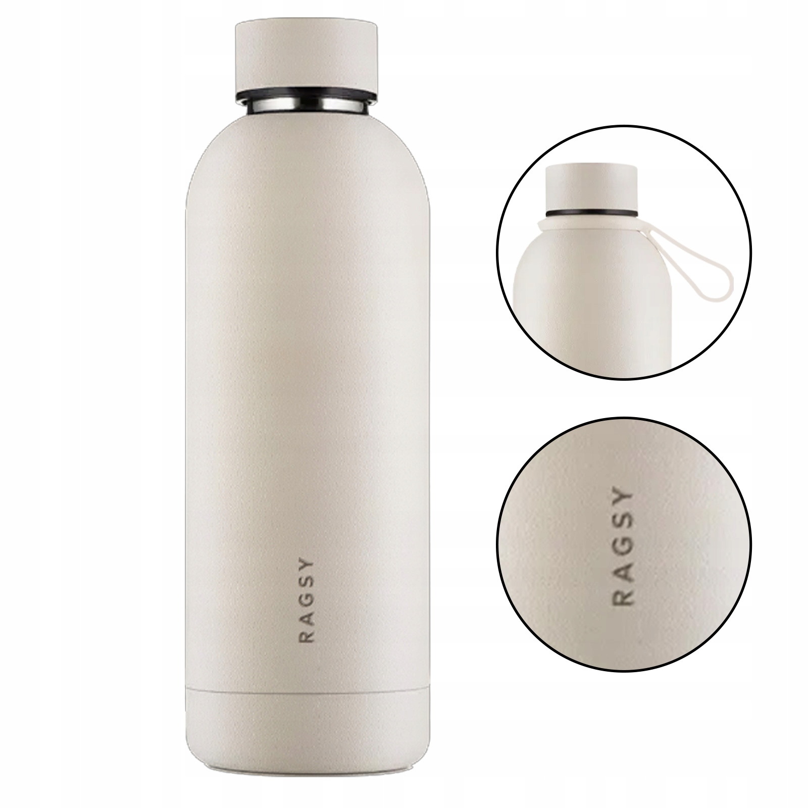 Butelka Termiczna Mojo 500 ml Bpa Free 12/24H Sand/Piaskowa/Beżowa