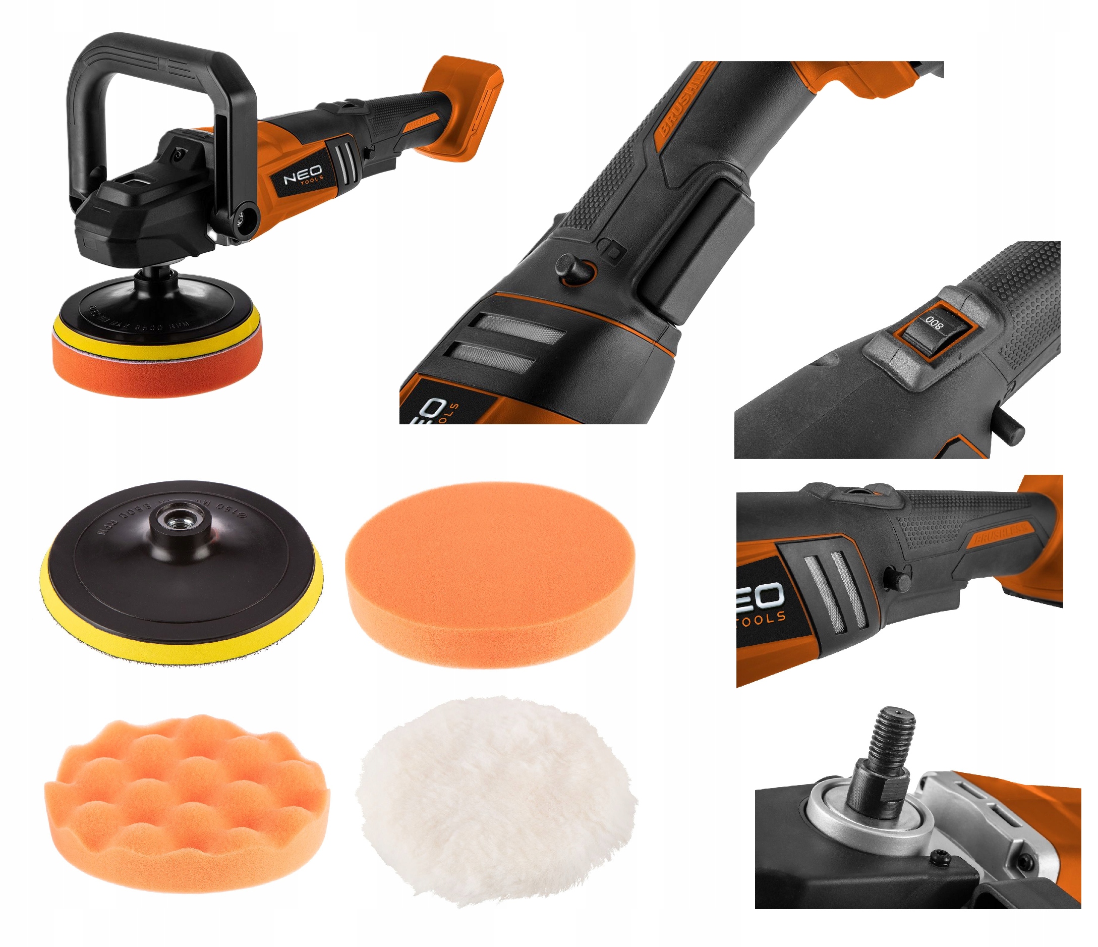 Polerka Akumulatorowa 18V Neo Tools 04-602 Bezszczotkowa 150MM M14 Body