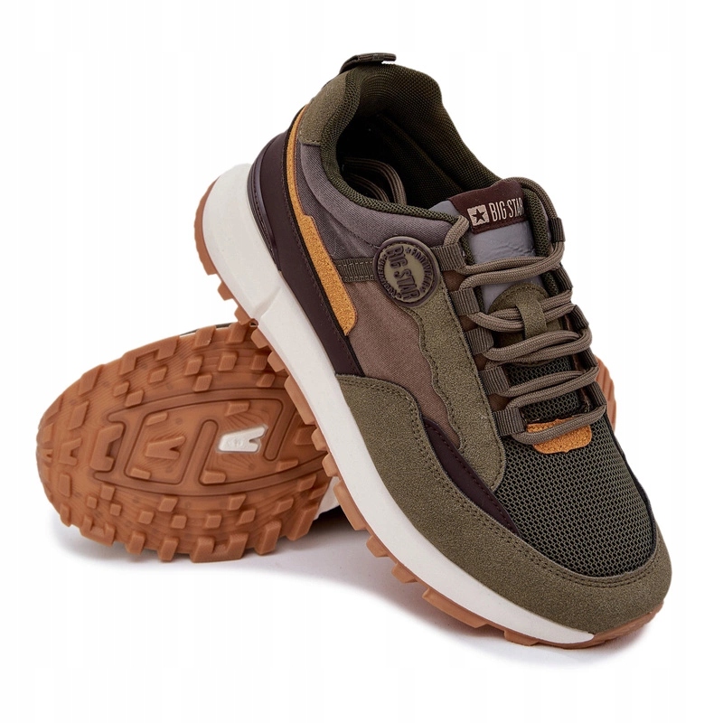 Pánská Sportovní Obuv Big Star RR174280 Hi-poly Systém Tmavě Zelená 41