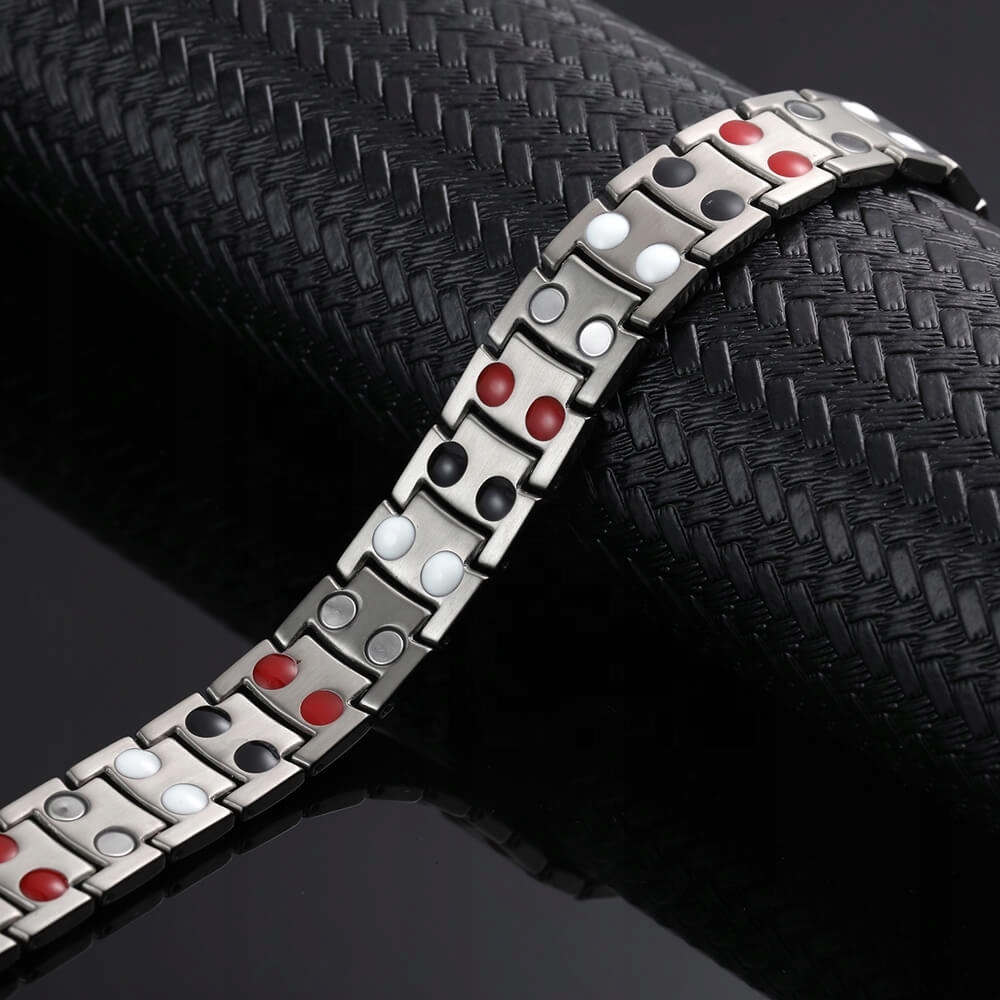 BRANSOLETKA MAGNETYCZNA ZDROWOTONA SREBRNA MĘSKA Marka Inna marka