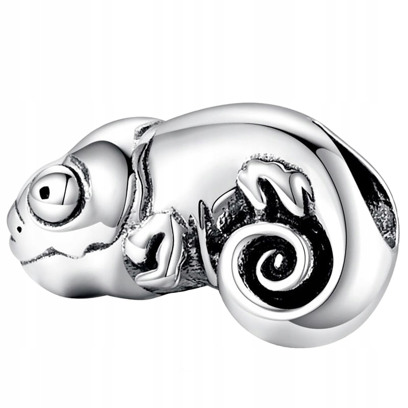 2 x Charms Přívěsek Chameleon Stříbro 925 Charmsy Trusky