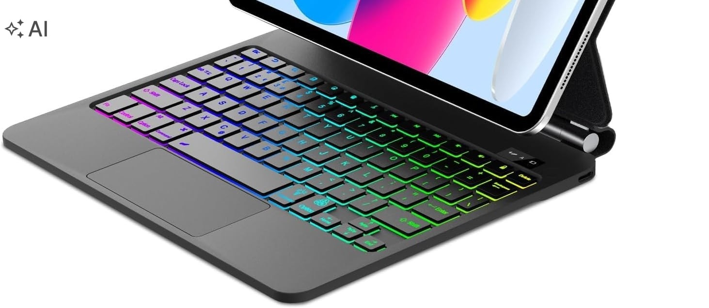 Puzdro s klávesnicou pre iPad 10/11 A16 10,9/11 Touchpad Led Jademall