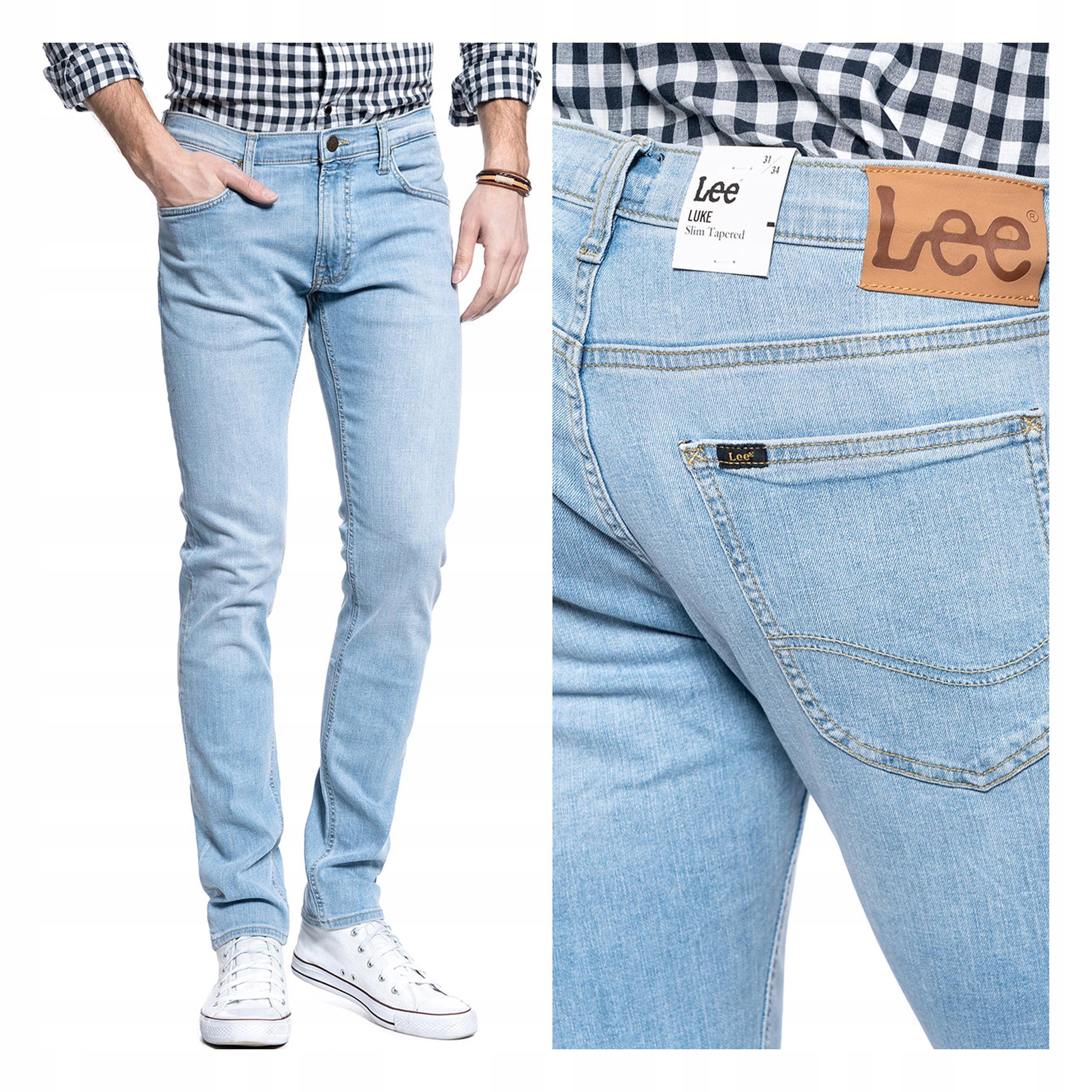 Pánské Džíny Lee Luke Slim Fit Zúžené Modré W36 L32