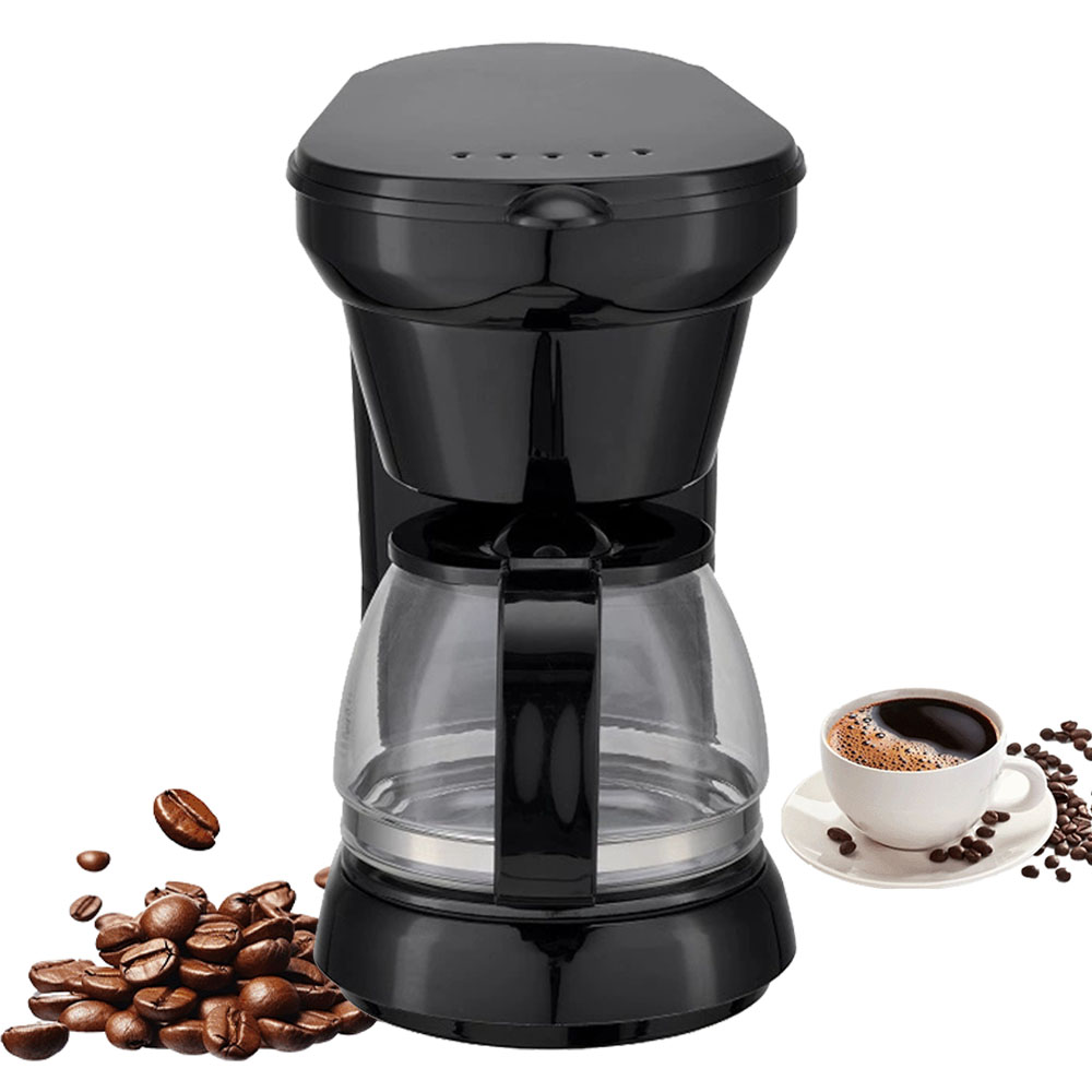 Překapávač Drip 750 ML Černý Domácí S Permanentním Filtrem A Lžící