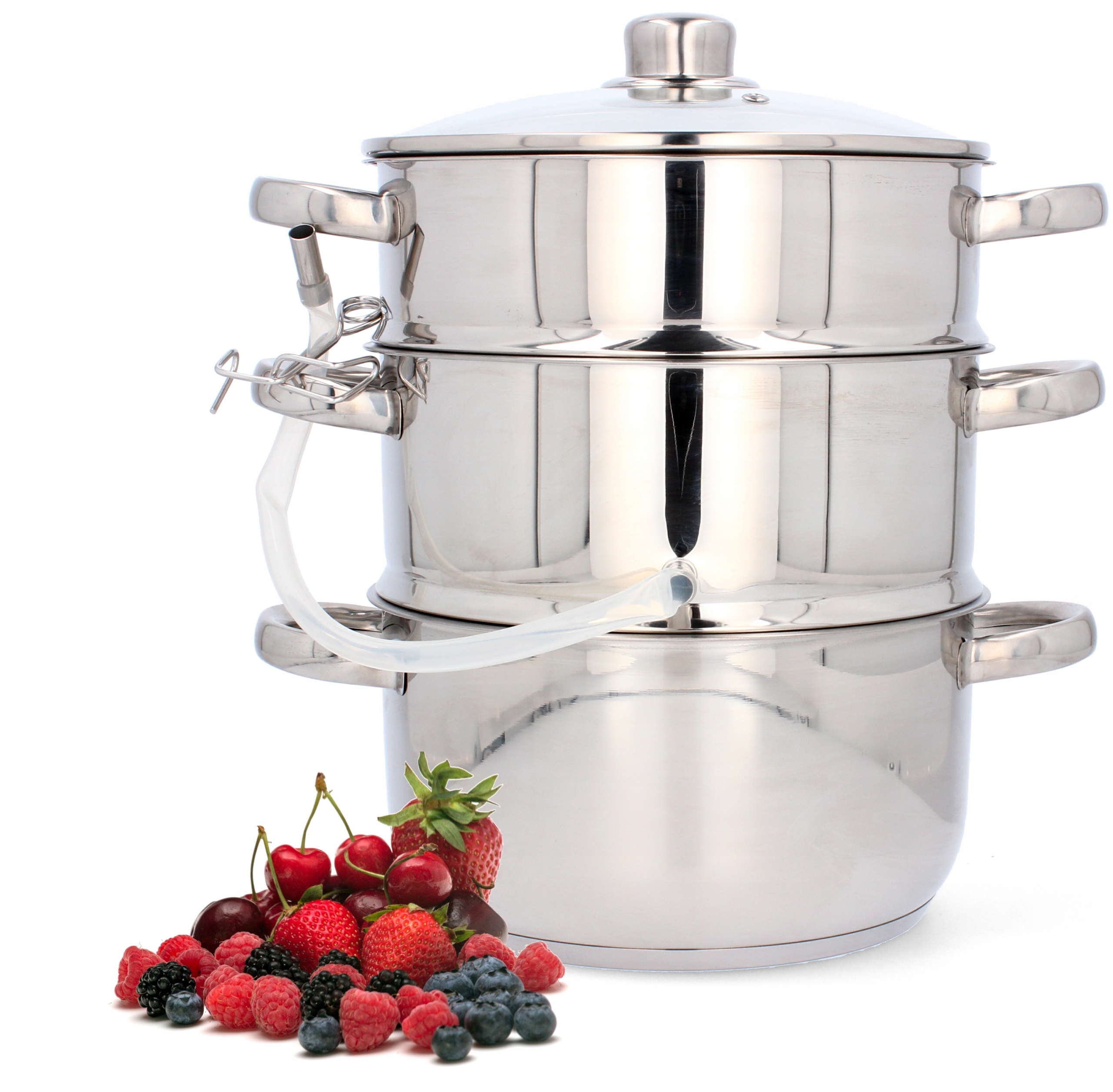 SOKOWNIK DO OWOCÓW + PAROWAR 5L STAL NIERDZEWNA 3W1 NA PARZE